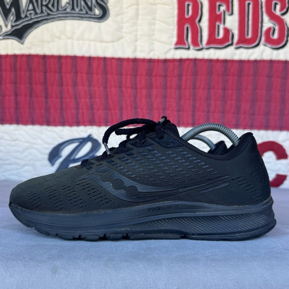 Size 9 - Saucony Ride 13 Womens Shoes Triple Black Running Sneaker Gym S10579-60